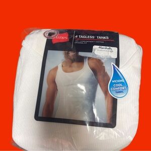 Marshalls Men's White Tagless Tanks